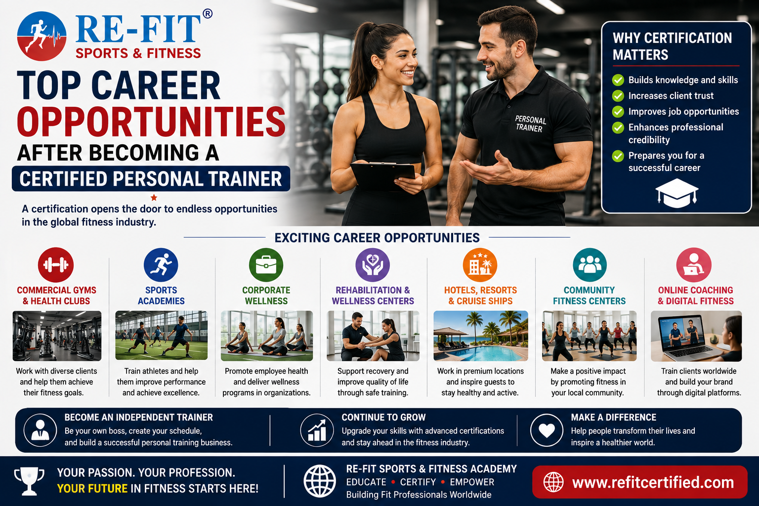 Top Career Opportunities After Becoming a Certified Personal Trainer