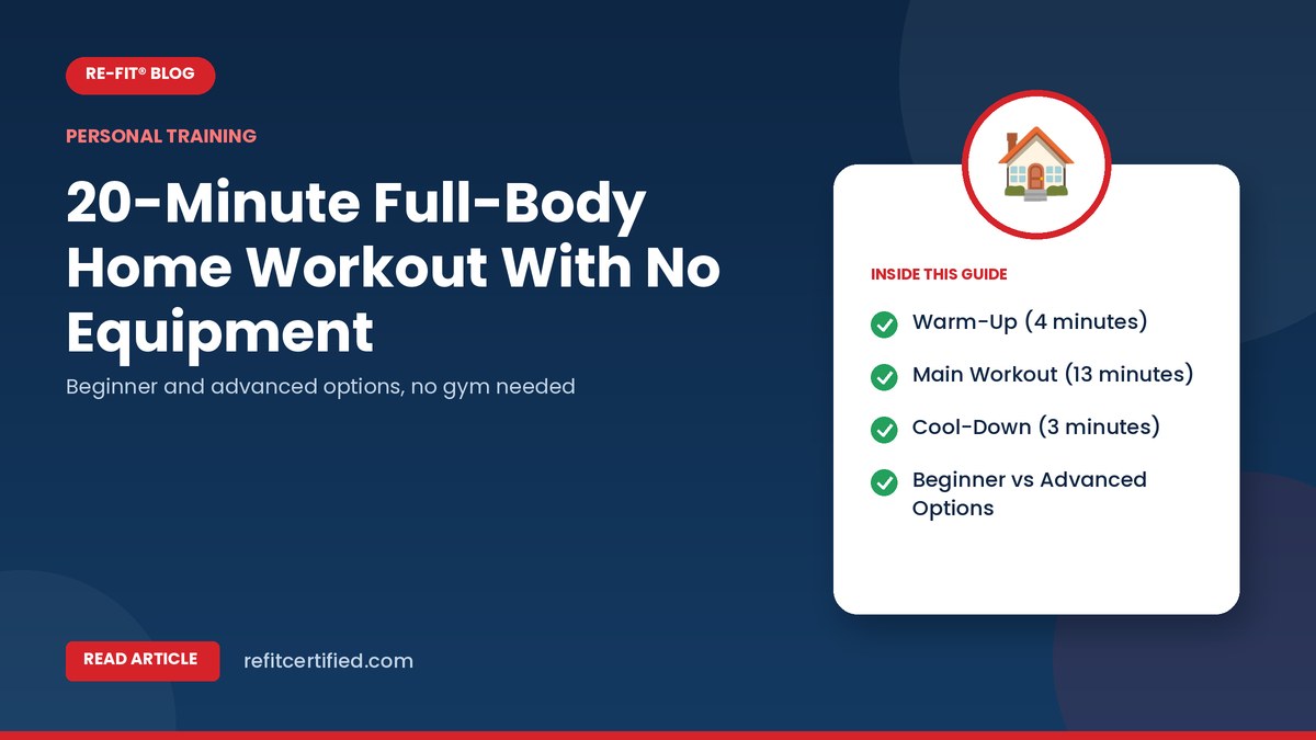 20-Minute Full-Body Home Workout With No Equipment