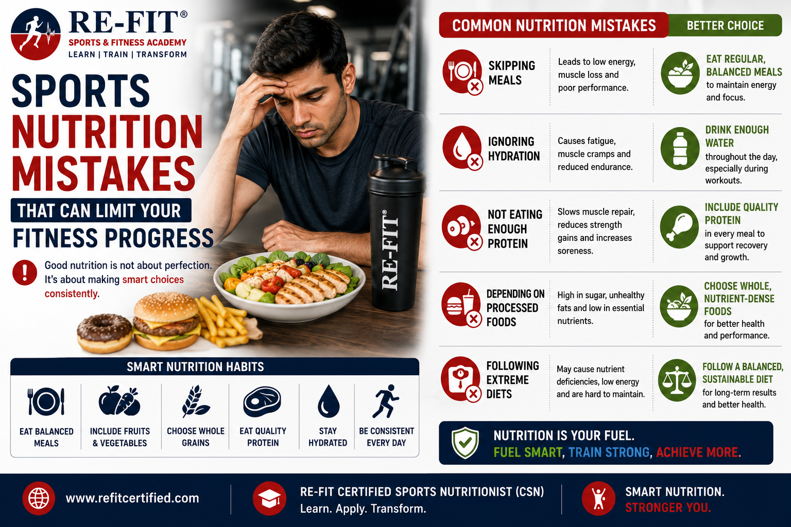 Sports Nutrition Mistakes That Can Limit Your Fitness Progress
