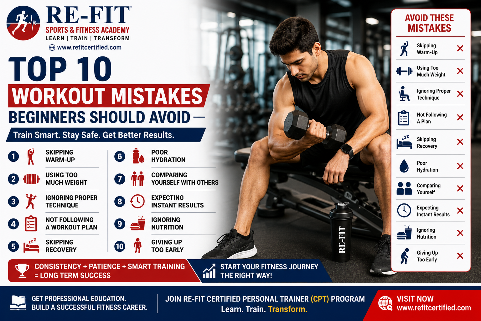 Top 10 Workout Mistakes Beginners Should Avoid